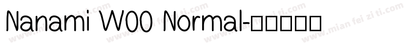 Nanami W00 Normal字体转换